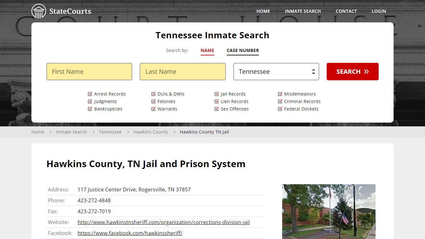 Hawkins County TN Jail Inmate Records Search, Tennessee - StateCourts